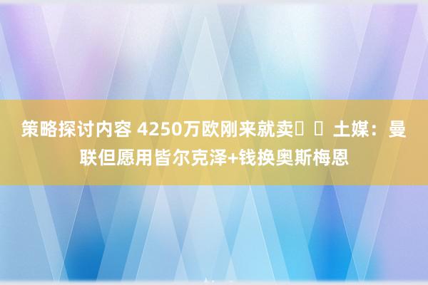 策略探讨内容 4250万欧刚来就卖❓️土媒：曼联但愿用皆尔克泽+钱换奥斯梅恩