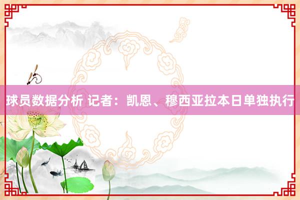 球员数据分析 记者：凯恩、穆西亚拉本日单独执行