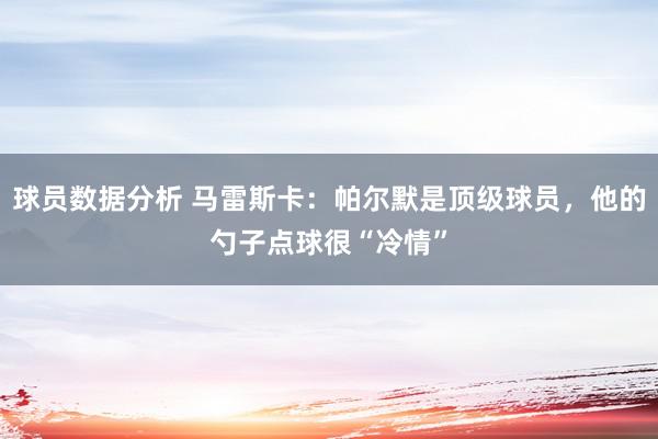 球员数据分析 马雷斯卡：帕尔默是顶级球员，他的勺子点球很“冷情”